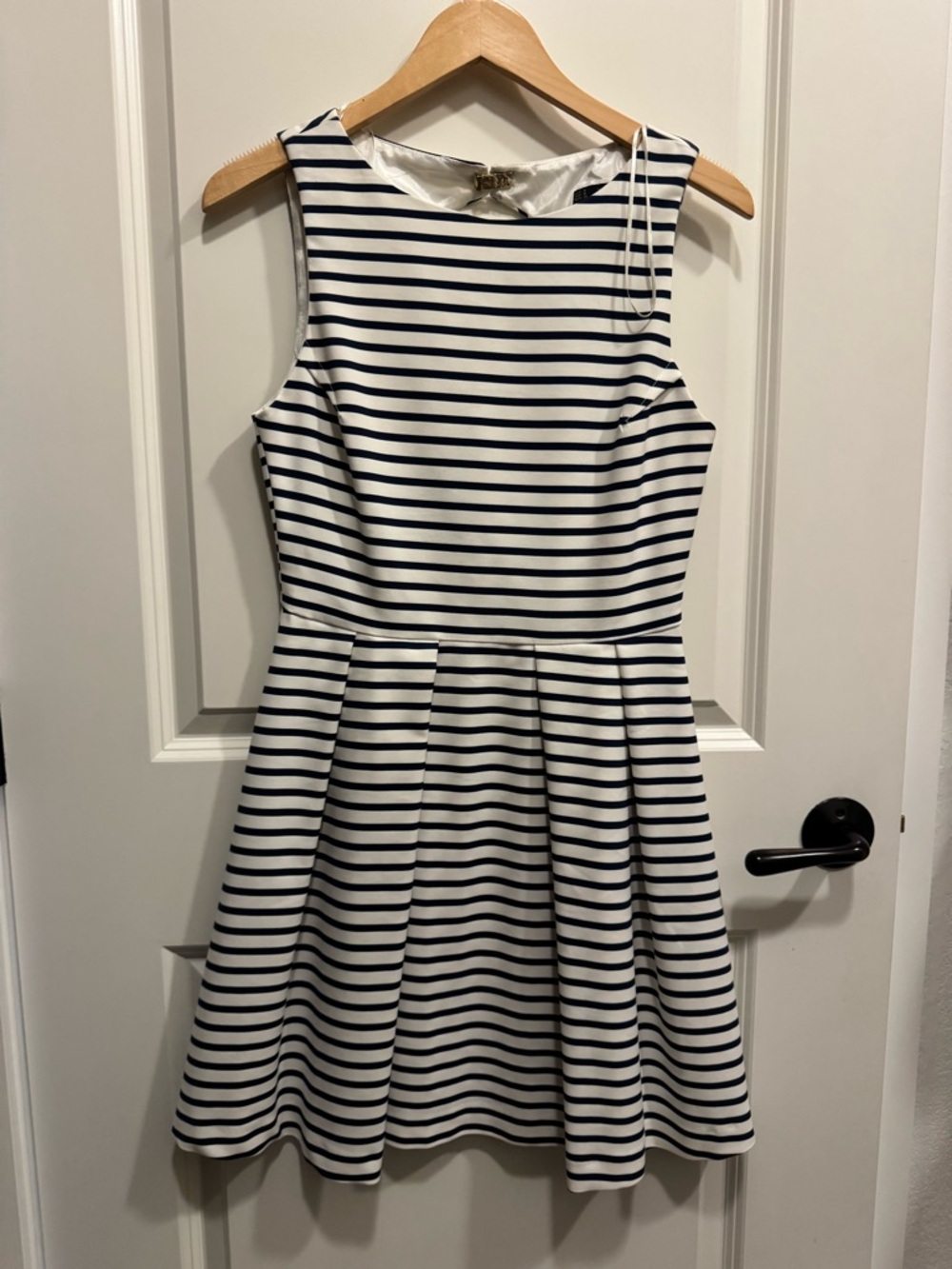 Zara Blue and White Striped Sleeveless Dress NWOT